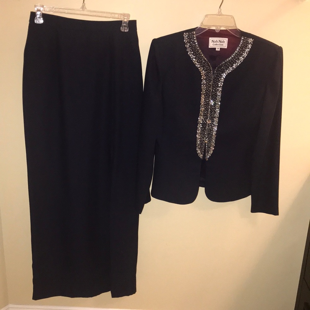 Nah Nah Collection two pc elegant jacket and skirt